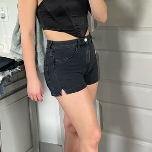 H&M Black Jean Shorts